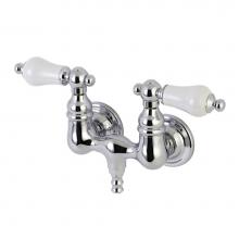 Kingston Brass AE36T1 - Aqua Vintage 3-3/8 Inch Wall Mount Tub Faucet, Polished Chrome