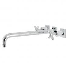 Kingston Brass KS6041BEX - Essex Wall Mount Tub Faucet, Polished Chrome