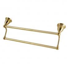 Kingston Brass BA175318BB - Kingston Brass BA175318BB Heritage 18'' Dual Towel Bar, Brushed Brass