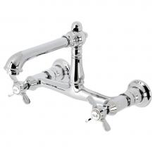 Kingston Brass KS7241BEX - Essex Wall Mount Bathroom Faucet, Polished Chrome