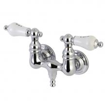 Kingston Brass AE34T1 - Aqua Vintage 3-3/8 Inch Wall Mount Tub Faucet, Polished Chrome