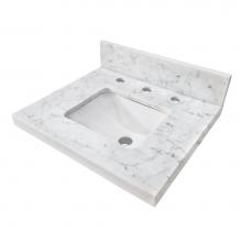 Kingston Brass KVPB1917M38SQ - Fauceture KVPB1917M38SQ Fredrickson 19'' x 17'' Carrara Marble Vanity Top with