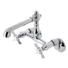 Kingston Brass KS7221BEX - Essex Wall Mount Kitchen Faucet, Polished Chrome