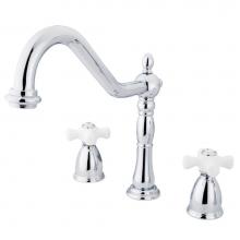 Kingston Brass KB1791PXLS - Widespread Kitchen Faucet, Polished Chrome