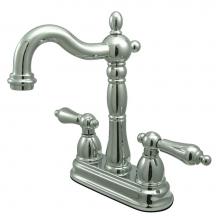 Kingston Brass KB1491AL - Heritage Two-Handle Bar Faucet, Polished Chrome