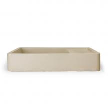 Nood Co SH3-1-WO-1-CU-OW - Shelf 03 Basin - Overflow - Surface Mount (Custard,Tap Hole,White)