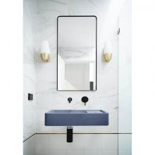 Nood Co SH3-2-WO-1-CO-OC - Shelf 03 Basin - Overflow - Wall Hung (Copan Blue,Tap Hole,Chrome)