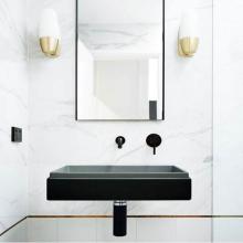 Nood Co VR1-2-0-CH - Vesl Rectangle Basin - Wall Hung (Charcoal)