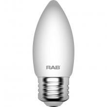 RAB Lighting B11-3-E26-927-F-F - FILAMENT B11 3.3W 40EQ 300LM E26 CRI90 2700K DIM FROSTED