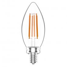 RAB Lighting B11-5-E12-930-F-C - FILAMENT B11 CLEAR 5.5W 60EQ 600LM E26 CRI90 3000K