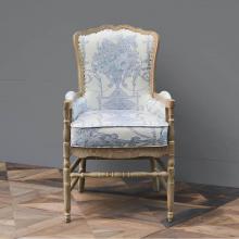 Park Hill EFS90247 - French Quarter Blue Provincial Fireside Chair