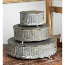 Park Hill EAB81312 - Vintage-Style Round Tinwork Display Platforms