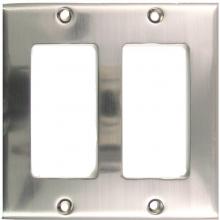 Rusticware 787SN - Satin Nickel Double Rocker Switchplate