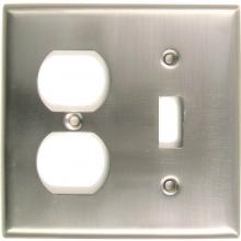 Rusticware 791SN - Satin Nickel Double Switch and Recep Switchplate