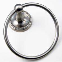 Rusticware 8186SN - Riverside Traditional English Rope Towel Ring in Satin Nickel