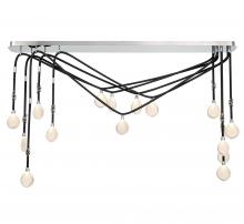 Lib & Co. US 12177-02 - Bellissima, 15 Light Linear Chandelier, Black Sleeves