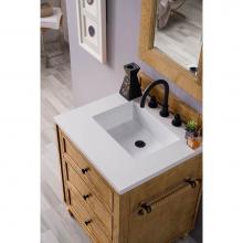 James Martin Vanities 300-V26-DRP-3CLW - Copper Cove 26'' Single Vanity Cabinet, Driftwood Patina, w/ 3 CM Classic White Quartz T