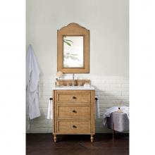 James Martin Vanities 300-V26-DRP-3AF - Copper Cove 26'' Driftwood Patina Single Vanity w/ 3 CM Arctic Fall Solid Surface Top