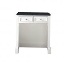 James Martin Vanities 825-CU30-BW-3CSP - De Soto 30''  Countertop  Unit (makeup counter), Bright White w/ 3 CM Charcoal Soapstone