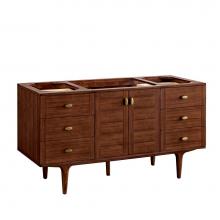 James Martin Vanities 670-V60S-WLT - Amberly 60'' Single Vanity Cabinet, Mid-Century Walnut