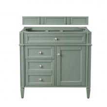 James Martin Vanities 650-V36-SC - Brittany 36'' Single Vanity Cabinet, Smokey Celadon