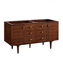 James Martin Vanities 670-V60D-WLT - Amberly 60'' Double Vanity Cabinet, Mid-Century Walnut