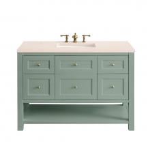 James Martin Vanities 330-V48-SC-3EMR - Breckenridge 48'' Single Vanity, Smokey Celadon w/ 3 CM Eternal Marfil Top