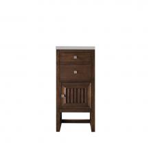 James Martin Vanities E645-B15R-MCA-3ESR - Athens 15'' Cabinet w/ Drawers & Door, Mid Century Acacia w/ 3 CM Eternal Serena Top