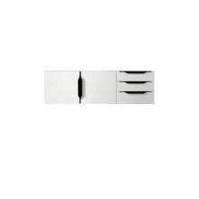 James Martin Vanities 983-V48-W-GW-B - Columbia 48'' Single Wall Mount Vanity Cabinet, Glossy White, Matte Black