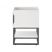 James Martin Vanities 883-V24-GW-MB - Columbia 24'' Single Vanity Cabinet, Glossy White, Matte Black