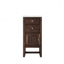 James Martin Vanities E645-B15L-MCA-3EJP - Athens 15'' Cabinet w/ Drawers & Door, Mid Century Acacia w/ 3 CM Eternal Jasmine Pe