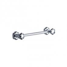 Joerger 600.00.031.095-11 - Mink/Clear Crystal Florale Crystal Series 11-3/4'' Towel Bar