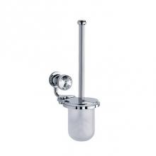 Joerger 605.00.000.000 - Palazzo Crystal Toilet Brush Holder Set, Complete, Polished Chrome