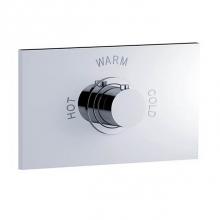 Joerger 634.40.520.000 - Charleston Square Concealed Wall Thermostat 3/4'', Trim Set, Polished Chrome