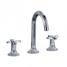 Joerger 637.30.300.095-11 - Mink Cronos Crystal Series Widespread Lavatory Faucet With Crystal Handles - 1.2Gpm