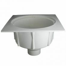 Plastic Oddities PFS200FB - Pvc 2'' Over Pipe Fit 14'' X 14'' Floor Sink With Secondary Plastic