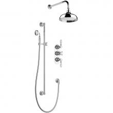 Samuel Heath V2B1AXGC8-SSF - 3/4'' Concealed Thermo Shower Kit With Handshower/Showerhead