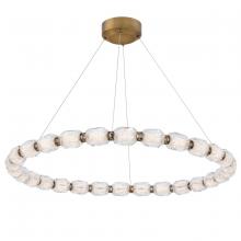 Schonbek Forever  SJ4332-701R - Seduction 28 Light 120-277V LED Circular Pendant in Polished Nickel with Clear Radiance Crystal