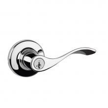 Kwikset 94050-555 - Keyed Entry Lever featuring SmartKey in Polished Chrome