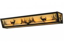 Meyda Green 139230 - 30"W Deer at Lake Vanity Light