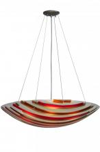 Meyda Green 144399 - 30"W Metro Fusion Marina Glass Inverted Pendant