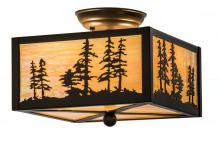 Meyda Green 167261 - 10"Sq Tall Pines Flushmount