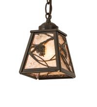 Meyda Green 249659 - 5" Square Whispering Pines Mini Pendant