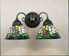 Meyda Green 26604 - 18" Wide Tiffany Rosebush 2 Light Wall Sconce