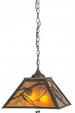 Meyda Green 73489 - 16"Sq Whispering Pines Pendant