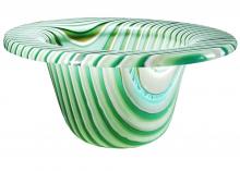 Meyda Black 113018 - 12"W Metro Fusion Peppermint Glass Bowl