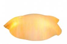 Meyda Black 113945 - 16"W Metro Beige Iridescent Organic Art Glass Shade