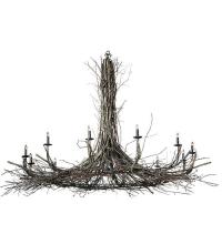 Meyda Black 124549 - 132" Wide Twigs 12 Light Chandelier