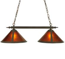 Meyda Black 129114 - 35" Long Sutter 2 Light Island Pendant