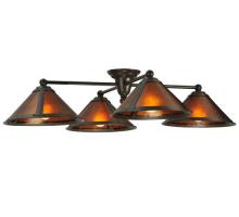 Meyda Black 130746 - 36" Long Sutter 4 Light Flushmount